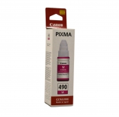 Чернила оригинальные INK GI-490 Magenta для CANON GP1400/2400/3400 пурпурные, 70мл 0665C001
